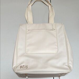 Beis Cream Tote/Computer Bag